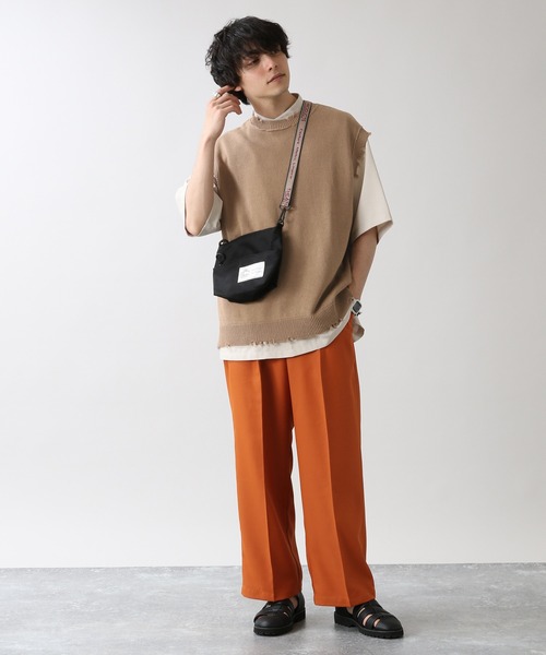 RAGEBLUE（レイジブルー）の「綿麻ダメージニットクルーベスト/949595（ベスト・メンズ・ブラック/ベージュ/ブラウン・MEDIUM/LARGE）」の12枚目の写真