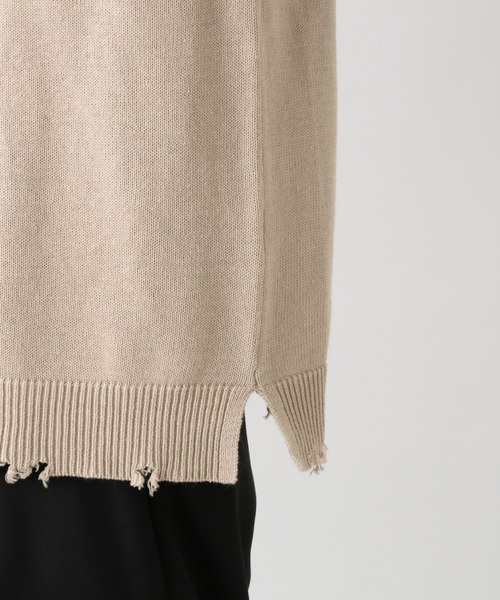 RAGEBLUE（レイジブルー）の「綿麻ダメージニットクルーベスト/949595（ベスト・メンズ・ブラック/ベージュ/ブラウン・MEDIUM/LARGE）」の8枚目の写真