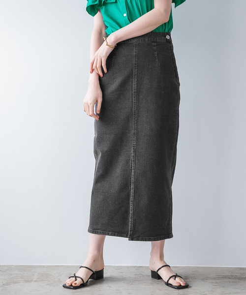 A part by（アパートバイ）の「デニムロングタイトスカート　951253（デニムスカート・レディース・ブラック/ネイビー/ブルー・MEDIUM/LARGE）」の18枚目の写真