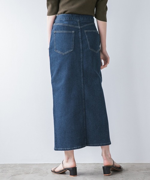 A part by（アパートバイ）の「デニムロングタイトスカート　951253（デニムスカート・レディース・ブラック/ネイビー/ブルー・MEDIUM/LARGE）」の17枚目の写真