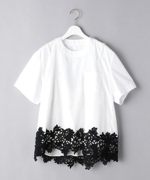Sacai（サカイ）の「＜sacai（サカイ）＞レース カットソー ■■■（Tシャツ/カットソー・レディース・ブラック/ホワイト・2/1）」の2枚目の写真