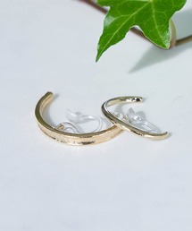 テクスチャメタルワイドイヤカフス