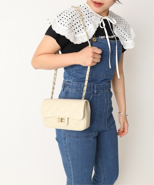 U by SPICK&SPAN(ユーバイスピックアンドスパン)の「【AULENTTI/オウレンティ】 キルティングショルダーバッグ◆(ショルダーバッグ・レディース・ブラック/アイボリー/ボルドー・FREE)」の10枚目の写真