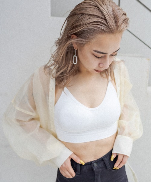 RASVOA(ラスボア)の「ダブルストラップブラトップ(キャミソール・レディース・ブラック/オフホワイト・FREE)」の19枚目の写真