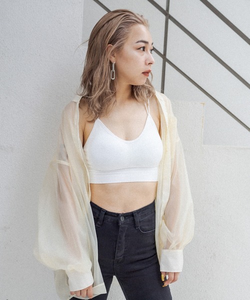 RASVOA(ラスボア)の「ダブルストラップブラトップ(キャミソール・レディース・ブラック/オフホワイト・FREE)」の20枚目の写真