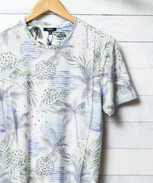 【T18】【BENSON/ベンソン】グラフィカルデザイン クルーネック Tシャツ