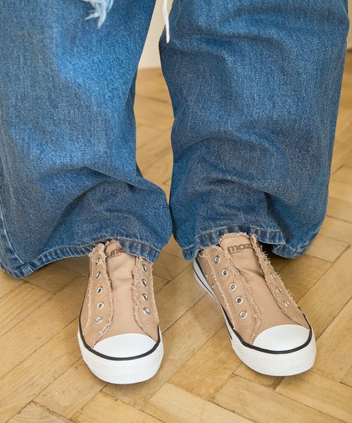 moz(モズ)の「moz(モズ)ひも無しキャンバススニーカー(スニーカー・レディース・ホワイト/ブラック/グレー/マスタード/ベージュ/ライトグリーン/オレンジ/チャコールグレー/ブラック系その他・23.5cm/24.0cm/24.5cm/22.5cm/23.0cm)」の6枚目の写真