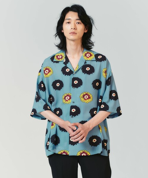 tk.TAKEO KIKUCHI（ティーケータケオキクチ）の「◆Eiji Fukui×tk.TAKEO KIKUCHI コラボFlower総柄シャツ（シャツ/ブラウス・メンズ・ホワイト系6/ブルー系8/ブラック系3・88/66）」の5枚目の写真