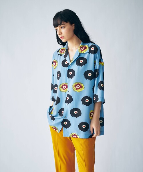 tk.TAKEO KIKUCHI（ティーケータケオキクチ）の「◆Eiji Fukui×tk.TAKEO KIKUCHI コラボFlower総柄シャツ（シャツ/ブラウス・メンズ・ホワイト系6/ブルー系8/ブラック系3・88/66）」の6枚目の写真