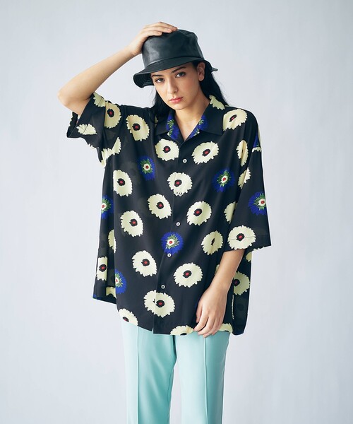 tk.TAKEO KIKUCHI（ティーケータケオキクチ）の「◆Eiji Fukui×tk.TAKEO KIKUCHI コラボFlower総柄シャツ（シャツ/ブラウス・メンズ・ホワイト系6/ブルー系8/ブラック系3・88/66）」の10枚目の写真
