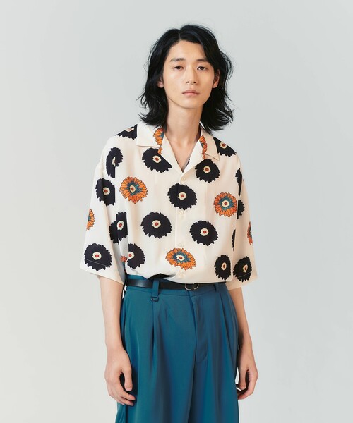 tk.TAKEO KIKUCHI（ティーケータケオキクチ）の「◆Eiji Fukui×tk.TAKEO KIKUCHI コラボFlower総柄シャツ（シャツ/ブラウス・メンズ・ホワイト系6/ブルー系8/ブラック系3・88/66）」の7枚目の写真