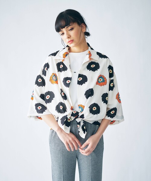 tk.TAKEO KIKUCHI（ティーケータケオキクチ）の「◆Eiji Fukui×tk.TAKEO KIKUCHI コラボFlower総柄シャツ（シャツ/ブラウス・メンズ・ホワイト系6/ブルー系8/ブラック系3・88/66）」の8枚目の写真