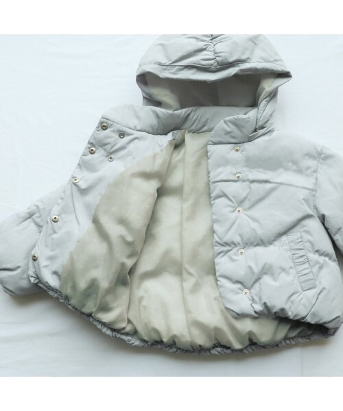 apres les cours（アプレレクール）の「ダブルボタン中綿アウター_ウォッシャブル（ダウンジャケット/コート・キッズ・ベージュ/ミント/アイボリー・120/130/80/90/110/100/140）」の13枚目の写真