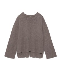 ウールカシミヤ後スリットクルーネックニット Mila Owen（ミラオーウェン）の「ウールカシミヤ後スリットクルー