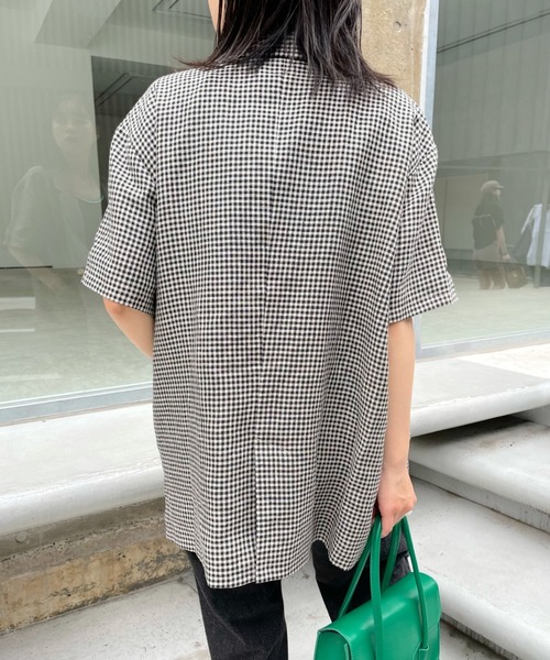 WHO'S WHO gallery（フーズフーギャラリー）の「チェックダブルジャケット（テーラードジャケット・レディース・ダークグリーン/ベージュ/ブラウン・FREE）」の17枚目の写真