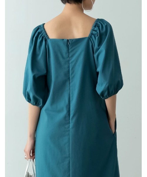 Re:EDIT(リエディ)の「2WAYパフスリーブリネンマキシワンピース(ワンピース・レディース・ブラック/ベージュ/ブラウン/オレンジ/ブルー/ダークオレンジ・MEDIUM/LARGE/SHORT/TALL)」の16枚目の写真