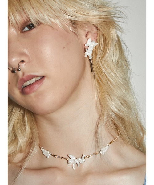 PAMEO POSE（パメオポーズ）の「Angels Pierce（ピアス（両耳用）・レディース・ホワイト/ゴールド/シルバー・FREE）」の7枚目の写真