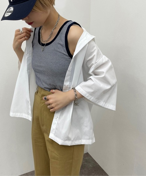 apres jour mignon（アプレジュールミニョン）の「ボーダータンク【ZOZOTOWN限定アイテム】（タンクトップ・レディース・ブラック系その他/ネイビー/グリーン系その他・X-LARGE/フリー）」の16枚目の写真