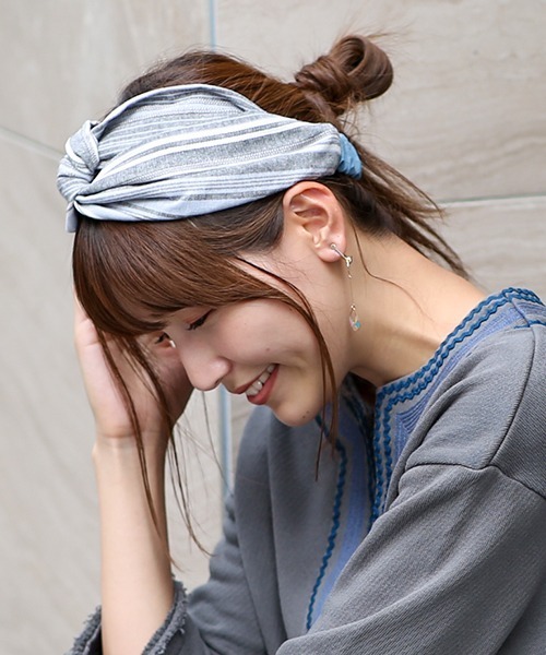 チチカカ（チチカカ）の「マルチストライプヘアバンド（ヘアバンド・レディース・イエロー/グリーン/ブルー・FREE）」の3枚目の写真