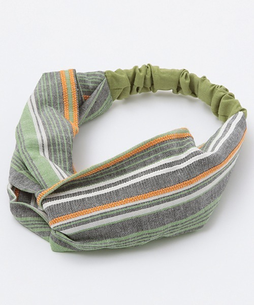 チチカカ（チチカカ）の「マルチストライプヘアバンド（ヘアバンド・レディース・イエロー/グリーン/ブルー・FREE）」の12枚目の写真