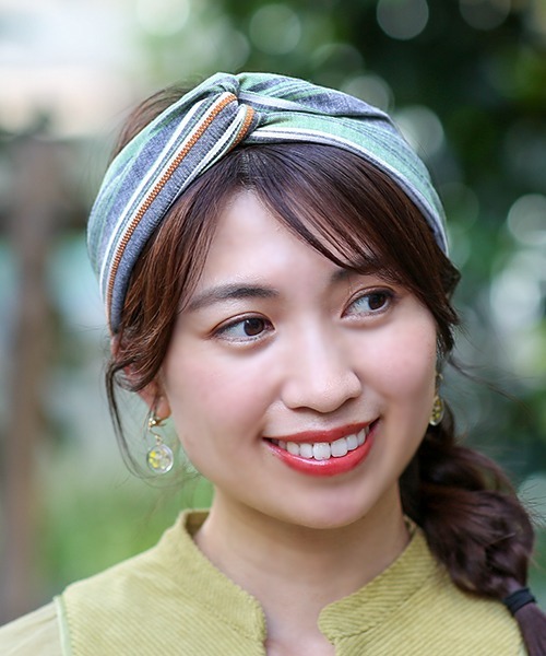 チチカカ（チチカカ）の「マルチストライプヘアバンド（ヘアバンド・レディース・イエロー/グリーン/ブルー・FREE）」の8枚目の写真