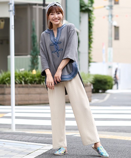 チチカカ（チチカカ）の「マルチストライプヘアバンド（ヘアバンド・レディース・イエロー/グリーン/ブルー・FREE）」の9枚目の写真