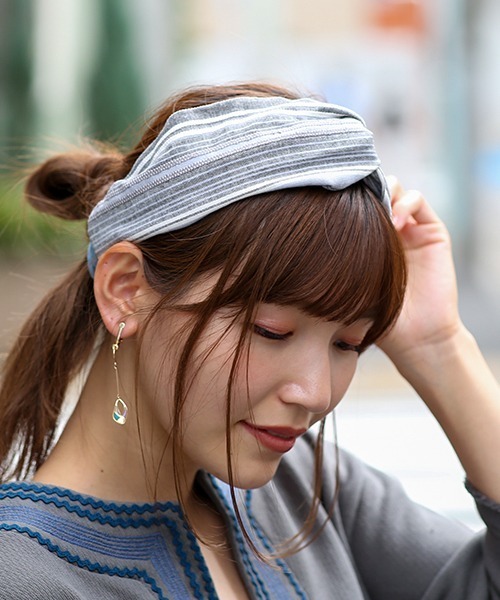 チチカカ（チチカカ）の「マルチストライプヘアバンド（ヘアバンド・レディース・イエロー/グリーン/ブルー・FREE）」の10枚目の写真