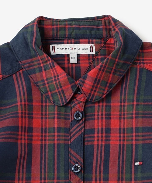 TOMMY HILFIGER(トミーヒルフィガー)の「GIRLS チェックシャツワンピース(シャツワンピース・キッズ・ネイビー・80cm/90cm/110cm/100cm/120cm)」の6枚目の写真