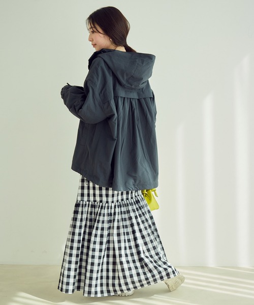 VIS(ビス)の「【OUTDOOR PRODUCTSコラボ】【洗濯可】オーバーサイズマウンテンパーカー(マウンテンパーカー・レディース・ブラック/ダークパープル/ベージュ系その他/ミント/キナリ/カーキ・FREE/FS)」の12枚目の写真