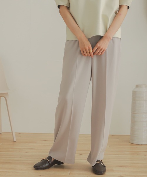 SENSE OF PLACE by URBAN RESEARCH（センスオブプレイスバイアーバンリサーチ）の「ジョーゼットワイドパンツ（その他パンツ・レディース・ブラック/オレンジ/ライトブルー/パープル/ライトベージュ・SMALL/X-SMALL/TALL/MEDIUM）」の7枚目の写真