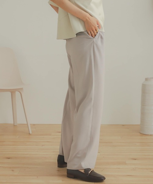 SENSE OF PLACE by URBAN RESEARCH（センスオブプレイスバイアーバンリサーチ）の「ジョーゼットワイドパンツ（その他パンツ・レディース・ブラック/オレンジ/ライトブルー/パープル/ライトベージュ・SMALL/X-SMALL/TALL/MEDIUM）」の8枚目の写真