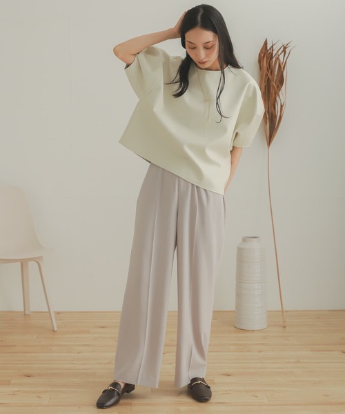 SENSE OF PLACE by URBAN RESEARCH（センスオブプレイスバイアーバンリサーチ）の「ジョーゼットワイドパンツ（その他パンツ・レディース・ブラック/オレンジ/ライトブルー/パープル/ライトベージュ・SMALL/X-SMALL/TALL/MEDIUM）」の12枚目の写真