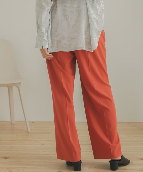 SENSE OF PLACE by URBAN RESEARCH（センスオブプレイスバイアーバンリサーチ）の「ジョーゼットワイドパンツ（その他パンツ・レディース・ブラック/オレンジ/ライトブルー/パープル/ライトベージュ・SMALL/X-SMALL/TALL/MEDIUM）」の13枚目の写真