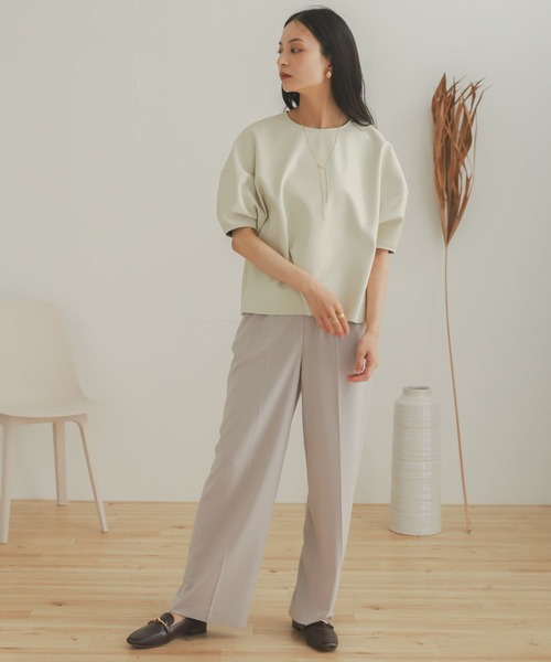 SENSE OF PLACE by URBAN RESEARCH（センスオブプレイスバイアーバンリサーチ）の「ジョーゼットワイドパンツ（その他パンツ・レディース・ブラック/オレンジ/ライトブルー/パープル/ライトベージュ・SMALL/X-SMALL/TALL/MEDIUM）」の14枚目の写真