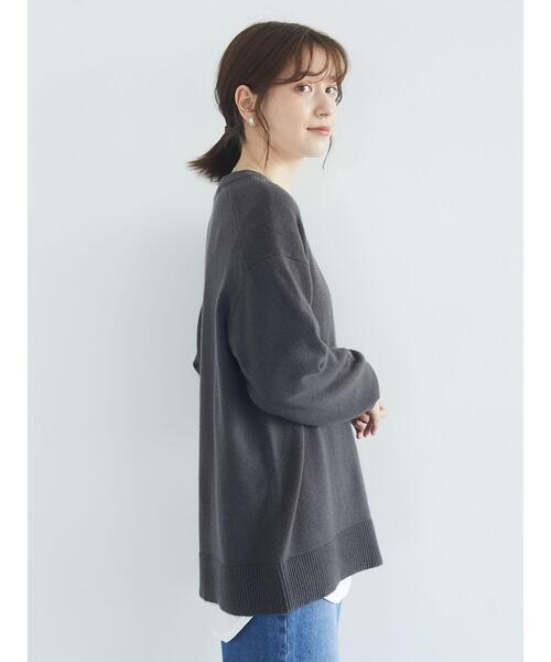 Green Parks(グリーンパークス)の「裾ラウンドホワイトインナー*(Tシャツ/カットソー・レディース・オフホワイト・FREE)」の5枚目の写真