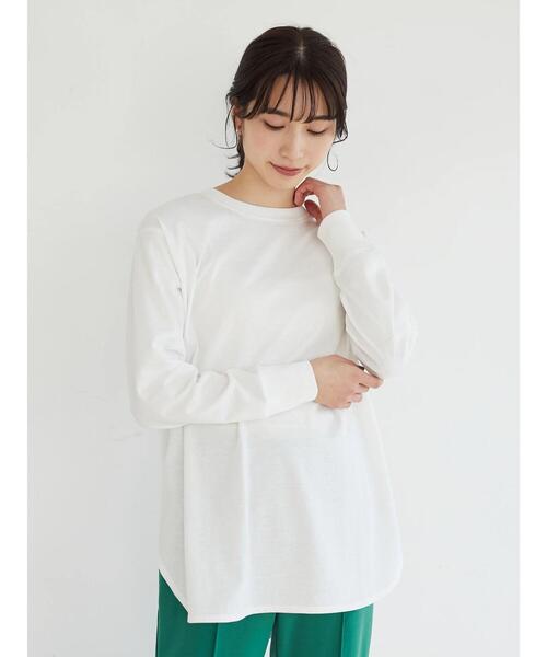 Green Parks(グリーンパークス)の「裾ラウンドホワイトインナー*(Tシャツ/カットソー・レディース・オフホワイト・FREE)」の7枚目の写真