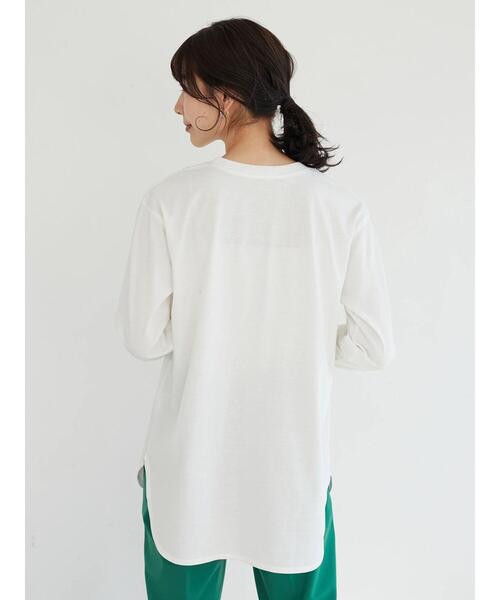 Green Parks(グリーンパークス)の「裾ラウンドホワイトインナー*(Tシャツ/カットソー・レディース・オフホワイト・FREE)」の8枚目の写真