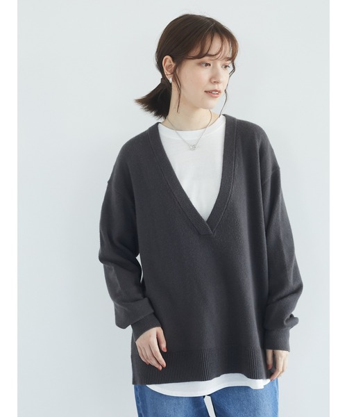 Green Parks(グリーンパークス)の「裾ラウンドホワイトインナー*(Tシャツ/カットソー・レディース・オフホワイト・FREE)」の2枚目の写真