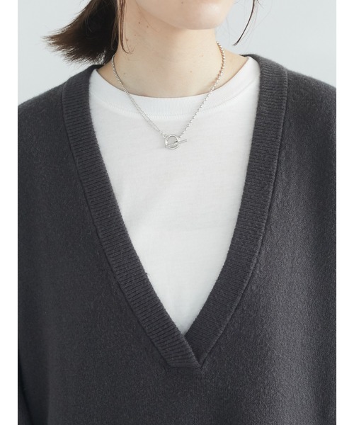 Green Parks(グリーンパークス)の「裾ラウンドホワイトインナー*(Tシャツ/カットソー・レディース・オフホワイト・FREE)」の3枚目の写真