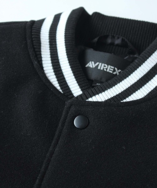 AVIREX（アヴィレックス）の「【直営店限定】スタジアムジャケット / STADIUM JACKET AVX / アヴィレックス / AVIREX（スタジャン・メンズ・ブラック・MEDIUM/LARGE）」の7枚目の写真