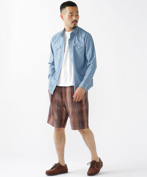 BEAMS PLUS（ビームスプラス）の「BEAMS PLUS / シャンブレー ウエスタン シャツ（シャツ/ブラウス・メンズ・サックスブルー/ブルー・SMALL/LARGE/MEDIUM/X-LARGE/X-SMALL）」の5枚目の写真