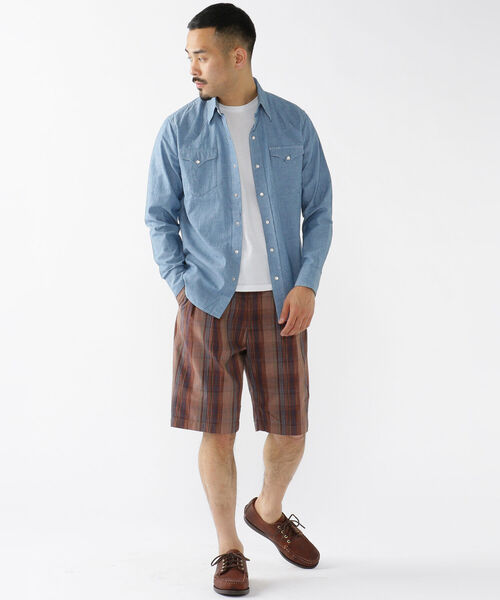 BEAMS PLUS（ビームスプラス）の「BEAMS PLUS / シャンブレー ウエスタン シャツ（シャツ/ブラウス・メンズ・サックスブルー/ブルー・SMALL/LARGE/MEDIUM/X-LARGE/X-SMALL）」の6枚目の写真