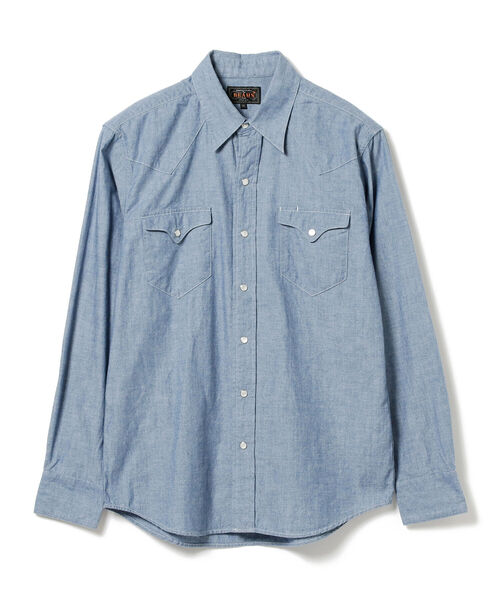BEAMS PLUS（ビームスプラス）の「BEAMS PLUS / シャンブレー ウエスタン シャツ（シャツ/ブラウス・メンズ・サックスブルー/ブルー・SMALL/LARGE/MEDIUM/X-LARGE/X-SMALL）」の7枚目の写真