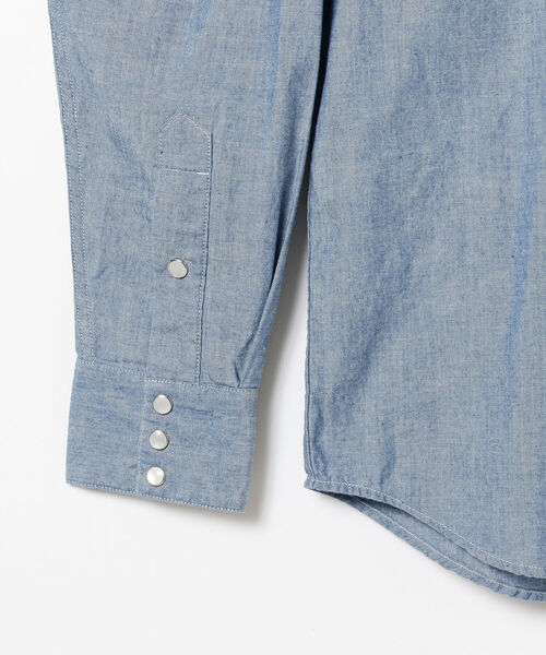 BEAMS PLUS（ビームスプラス）の「BEAMS PLUS / シャンブレー ウエスタン シャツ（シャツ/ブラウス・メンズ・サックスブルー/ブルー・SMALL/LARGE/MEDIUM/X-LARGE/X-SMALL）」の9枚目の写真