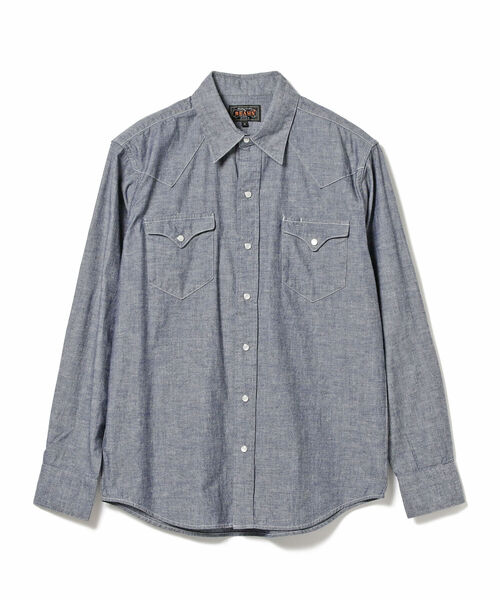 BEAMS PLUS（ビームスプラス）の「BEAMS PLUS / シャンブレー ウエスタン シャツ（シャツ/ブラウス・メンズ・サックスブルー/ブルー・SMALL/LARGE/MEDIUM/X-LARGE/X-SMALL）」の14枚目の写真