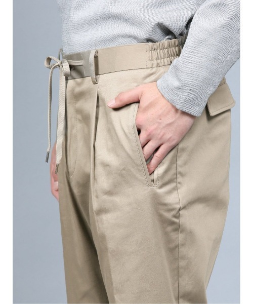TAKA-Q（タカキュー）の「タカキューメンズ/TAKA-Q：MEN EASY ELEGANCE シャーリングパンツ（その他パンツ・メンズ・ブラック/ベージュ・MEDIUM/X-LARGE/S/LARGE）」の7枚目の写真