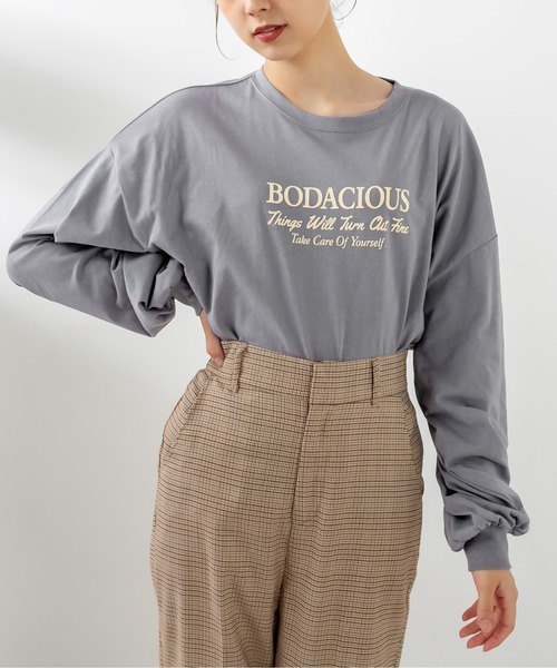 OLIVE des OLIVE（オリーブデオリーブ）の「ロゴロンT（Tシャツ/カットソー・レディース・オフホワイト/ピンク/サックスブルー/ベージュ・FREE）」の11枚目の写真