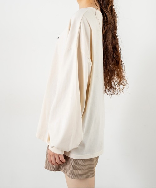 OLIVE des OLIVE（オリーブデオリーブ）の「ロゴロンT（Tシャツ/カットソー・レディース・オフホワイト/ピンク/サックスブルー/ベージュ・FREE）」の20枚目の写真