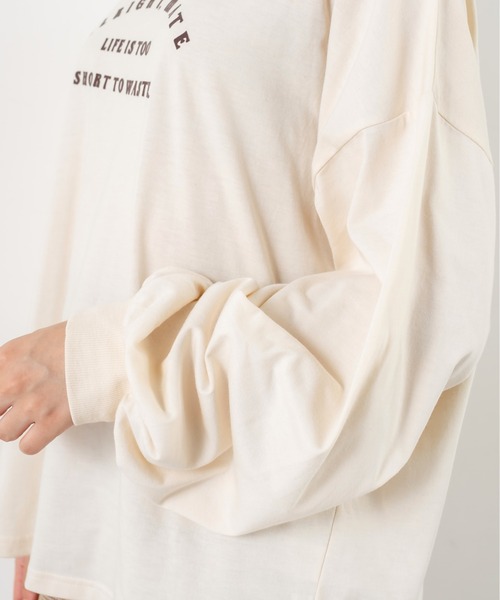 OLIVE des OLIVE（オリーブデオリーブ）の「ロゴロンT（Tシャツ/カットソー・レディース・オフホワイト/ピンク/サックスブルー/ベージュ・FREE）」の15枚目の写真