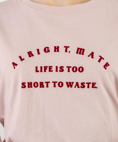 OLIVE des OLIVE（オリーブデオリーブ）の「ロゴロンT（Tシャツ/カットソー・レディース・オフホワイト/ピンク/サックスブルー/ベージュ・FREE）」の21枚目の写真